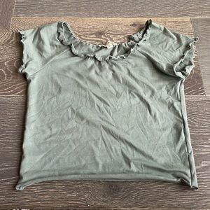 Green Ruffle Shirt